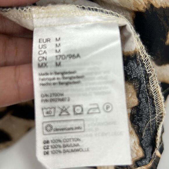 H & M long sleeve animal print cotton blouse - Picture 3 of 5